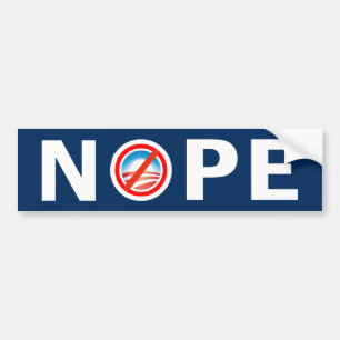 NOPE Anti Obama Bumpersticker