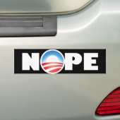 Nope anti-obama nobama bumpersticker (Op auto)