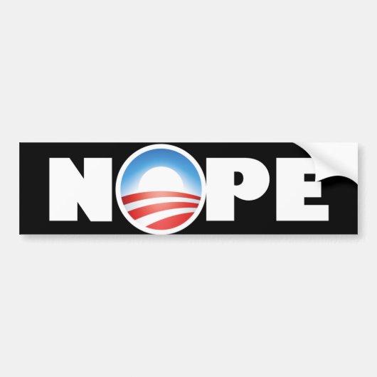 Nope anti-obama nobama bumpersticker (Voorkant)