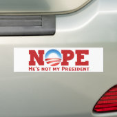 Nope anti-obama nobama bumpersticker (Op auto)