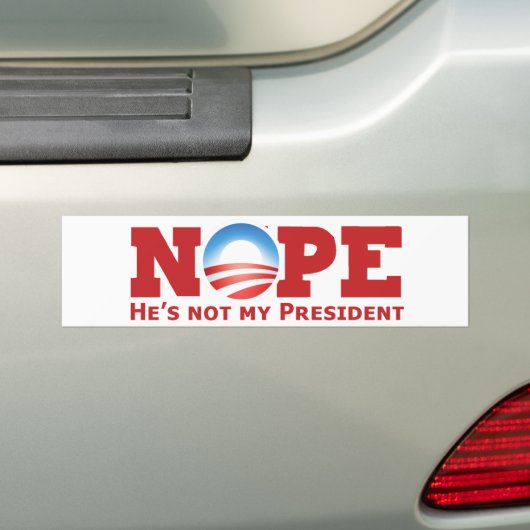 Nope anti-obama nobama bumpersticker (Op auto)