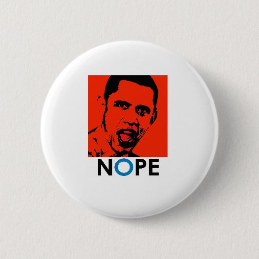NOPE/ANTI-OBAMA RONDE BUTTON 5,7 CM (Voorkant)