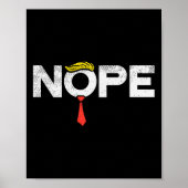 Nope Anti-Trump Rode Stropdas Pruik Stop Donald Tr Poster (Voorkant)