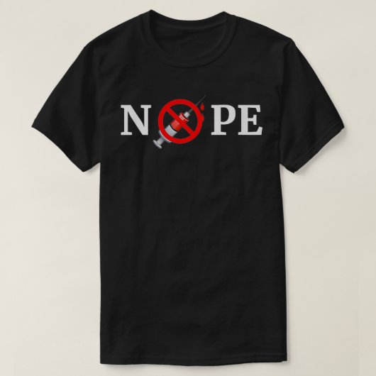 NOPE Anti-Vaccine Mandaat Antiva T-shirt (Design voorkant)