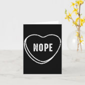 Nope Anti Valentines Day  Kaart (Gele Bloem)