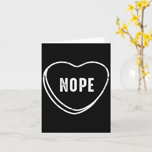 Nope Anti Valentines Day  Kaart (Gele Bloem)