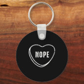 Nope Anti Valentines Day  Sleutelhanger (Voorkant)
