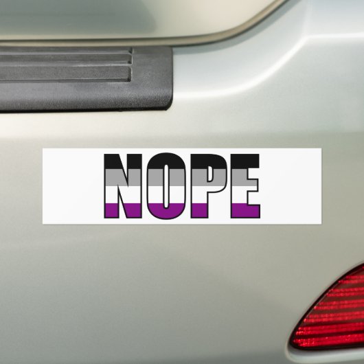 Nope Asexual Pride Flag Ace Pride Bumpersticker (Op auto)