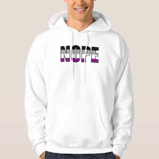 Nope Asexual Pride Flag Ace Pride Hoodie (Voorkant)