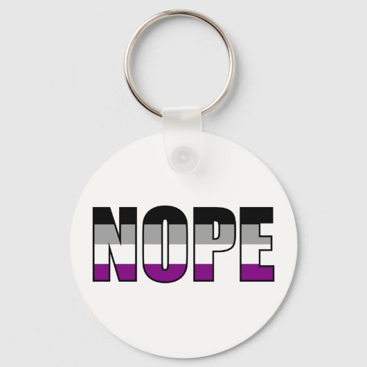 Nope Asexual Pride Flag Ace Pride Sleutelhanger (Voorkant)