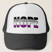 Nope Asexual Pride Flag Ace Pride Trucker Pet (Voorkant)