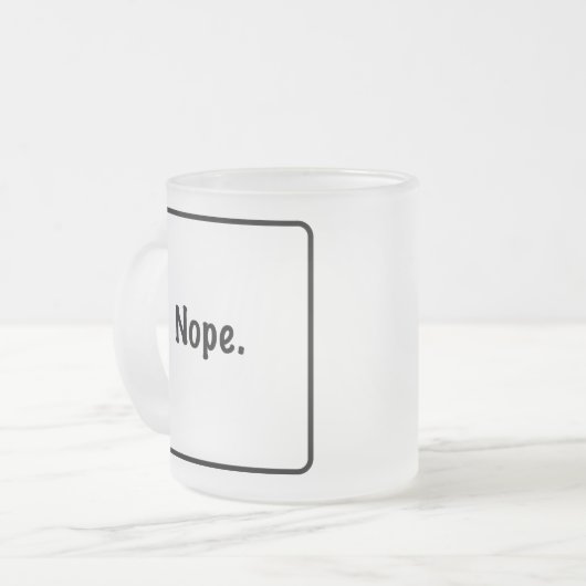 NOPE Bevroren Mok (Voorkant links)