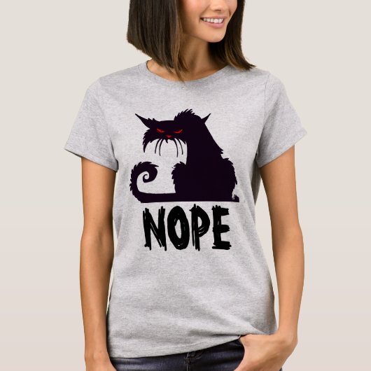 NOPE BLACK CAT T-shirts (Voorkant)
