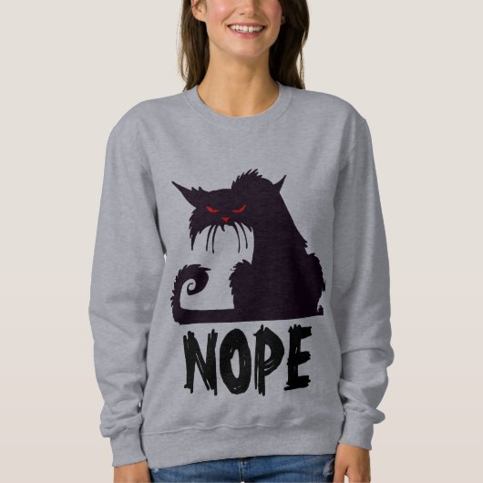 NOPE BLACK CAT T-shirts Sweatshirts (Voorkant)