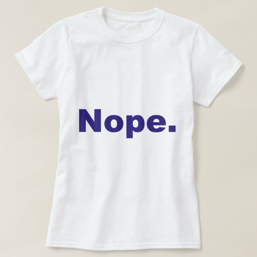 Nope Blue Design T-shirt (Design voorkant)