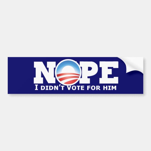 Nope Bumpersticker (Voorkant)