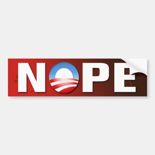 NOPE-Bumpersticker Bumpersticker (Voorkant)