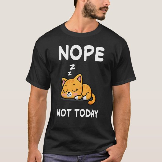 Nope Cat Nap Sleeping Pajama Nightgown T-shirt (Voorkant)