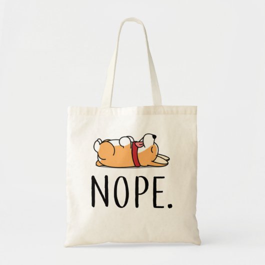Nope Corgi Tote Bag (Voorkant)