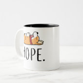 Nope Corgi Tweekleurige Koffiemok (Voorkant links)