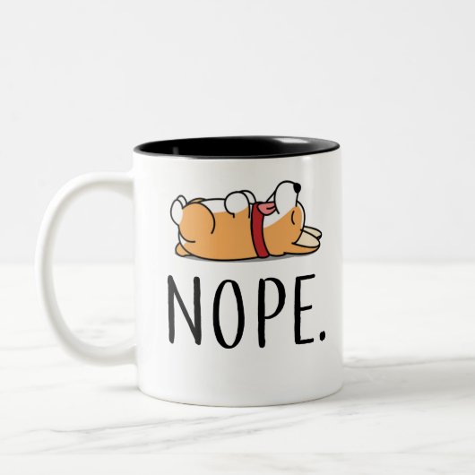 Nope Corgi Tweekleurige Koffiemok (Links)