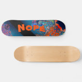 Nope Crazy Alien Colors Psychedelic Skateboard (Horizontaal)