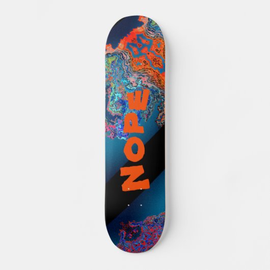 Nope Crazy Alien Colors Psychedelic Skateboard (Voorkant)