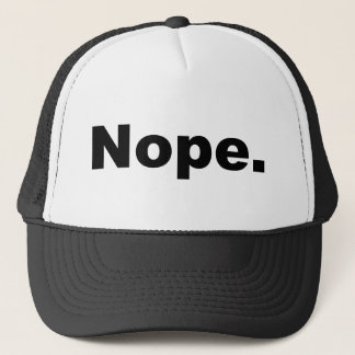 Nope Design in Black Trucker Pet