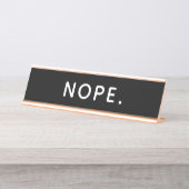 Nope Desk Bureau Naambordje (Voorkant)