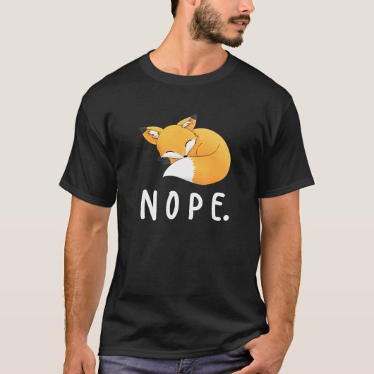  nope Fox Cute Fox T-shirt (Voorkant)