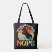 Nope frenchie komt niet uit Frankrijk - zwarte tas (Achterkant)