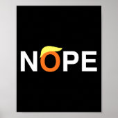Nope Funny Anti-Trump Poster (Voorkant)