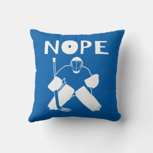 Nope Funny Hockey Goalie Reversible Kussen