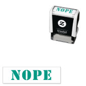 Nope Funny Humor Meme Kantoor LOL Joke Fun Craft Zelfinktende Stempel (In situ)