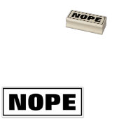 NOPE Funny Meme Eenvoudige Typografie Cute Humoure Rubberstempel (Gestempeld)