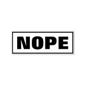 NOPE Funny Meme Eenvoudige Typografie Cute Humoure Rubberstempel (Afrduk)