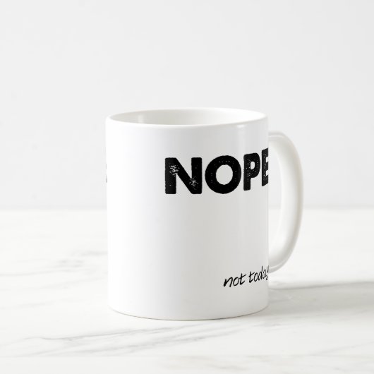 Nope Funny Mug Koffiemok (Voorkant rechts)