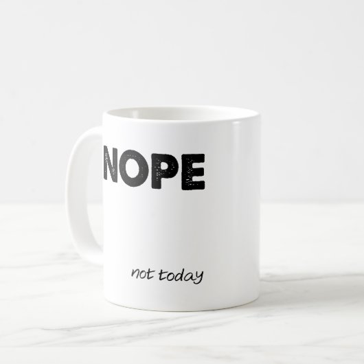 Nope Funny Mug Koffiemok (Voorkant links)