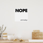 Nope Funny Poster (Keuken)