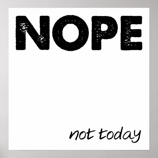 Nope Funny Poster (Voorkant)