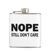 Nope geeft er nog steeds niets om heupfles (Voorkant)