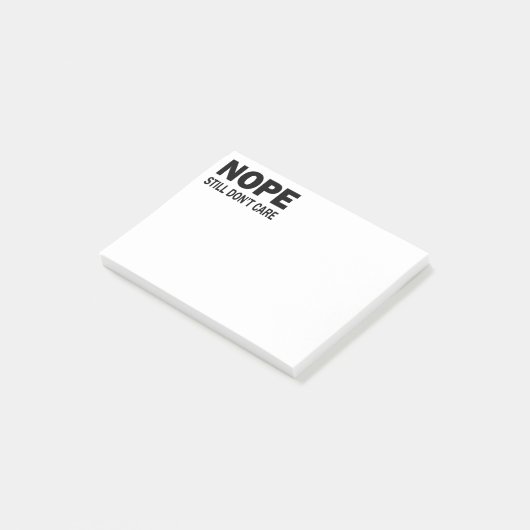 Nope geeft er nog steeds niets om post-it® notes (Schuin)