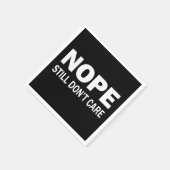Nope geeft er nog steeds niets om servetten (Hoek)