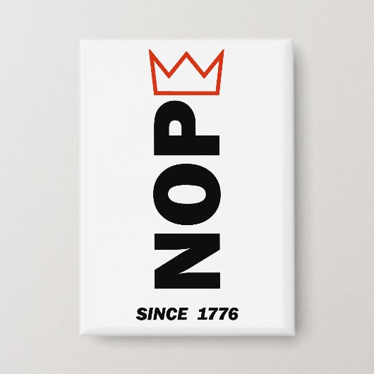 NOPE. Geen koningen. Button (Voorkant)