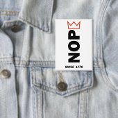 NOPE. Geen koningen. Button (Insitu)