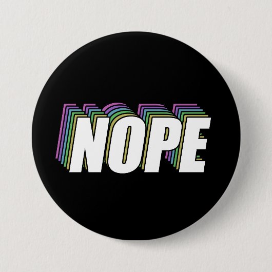 NOPE Geprojecteerde gelaagde regenboog Ronde Button 7,6 Cm (Voorkant)