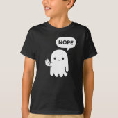 Nope Ghost | Funny Minimal Kids T-Shirt (Voorkant)