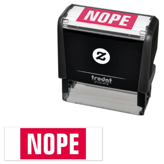 Nope grappig  zelfinktende stempel (In situ)