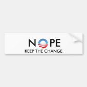 NOPE HOUDT DE VERANDERING-Bumpersticker Bumpersticker (Voorkant)