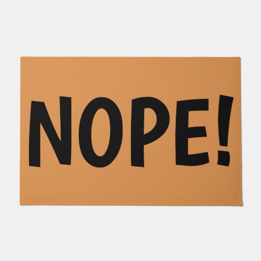 NOPE Huge Letters Fun Rude Gezegde Deurmat (Voorkant)